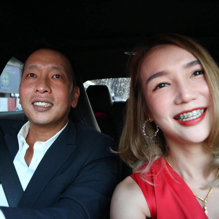 Rick and his wife on the way to dinner