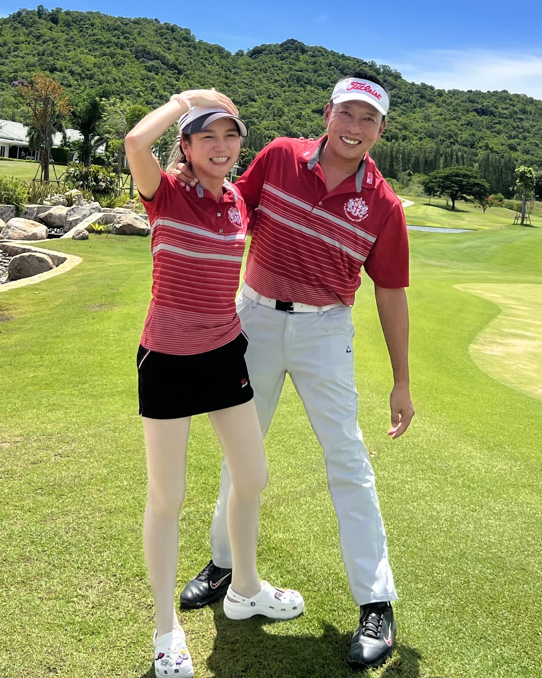 Rick and his wife Manow on the course at Black Mountain